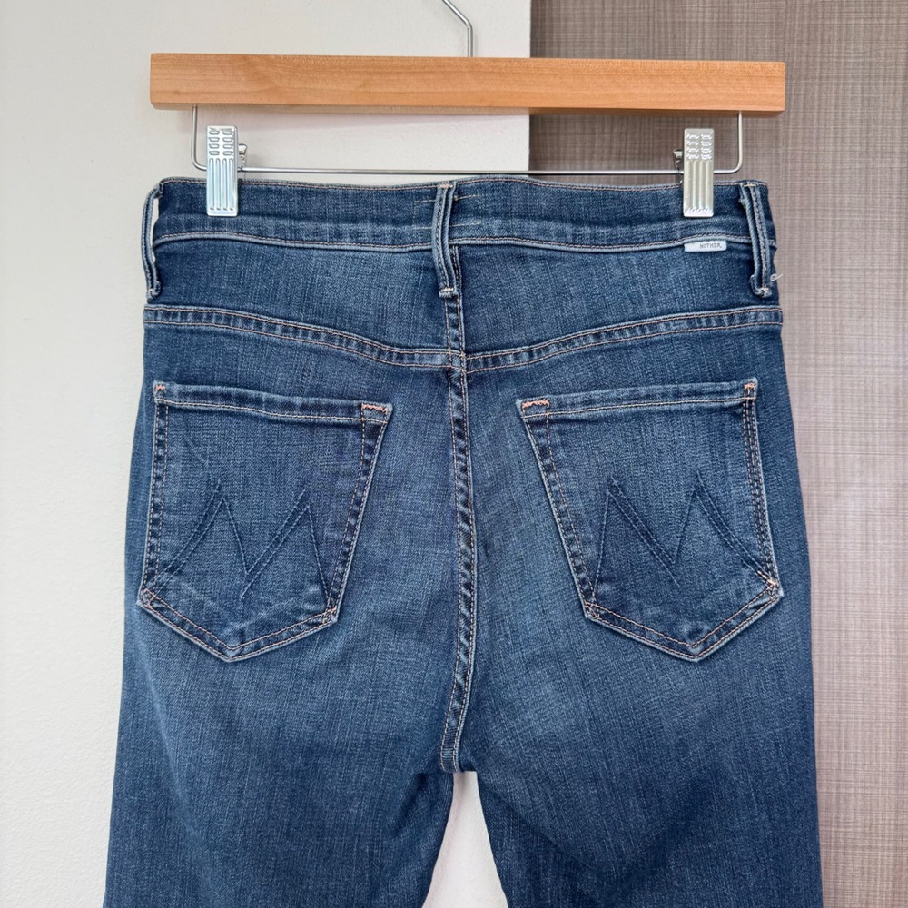 MOTHER The Insider Crop Step Fray Jeans in Girl Crush Cropped Size 27 - Picture 9 of 14
